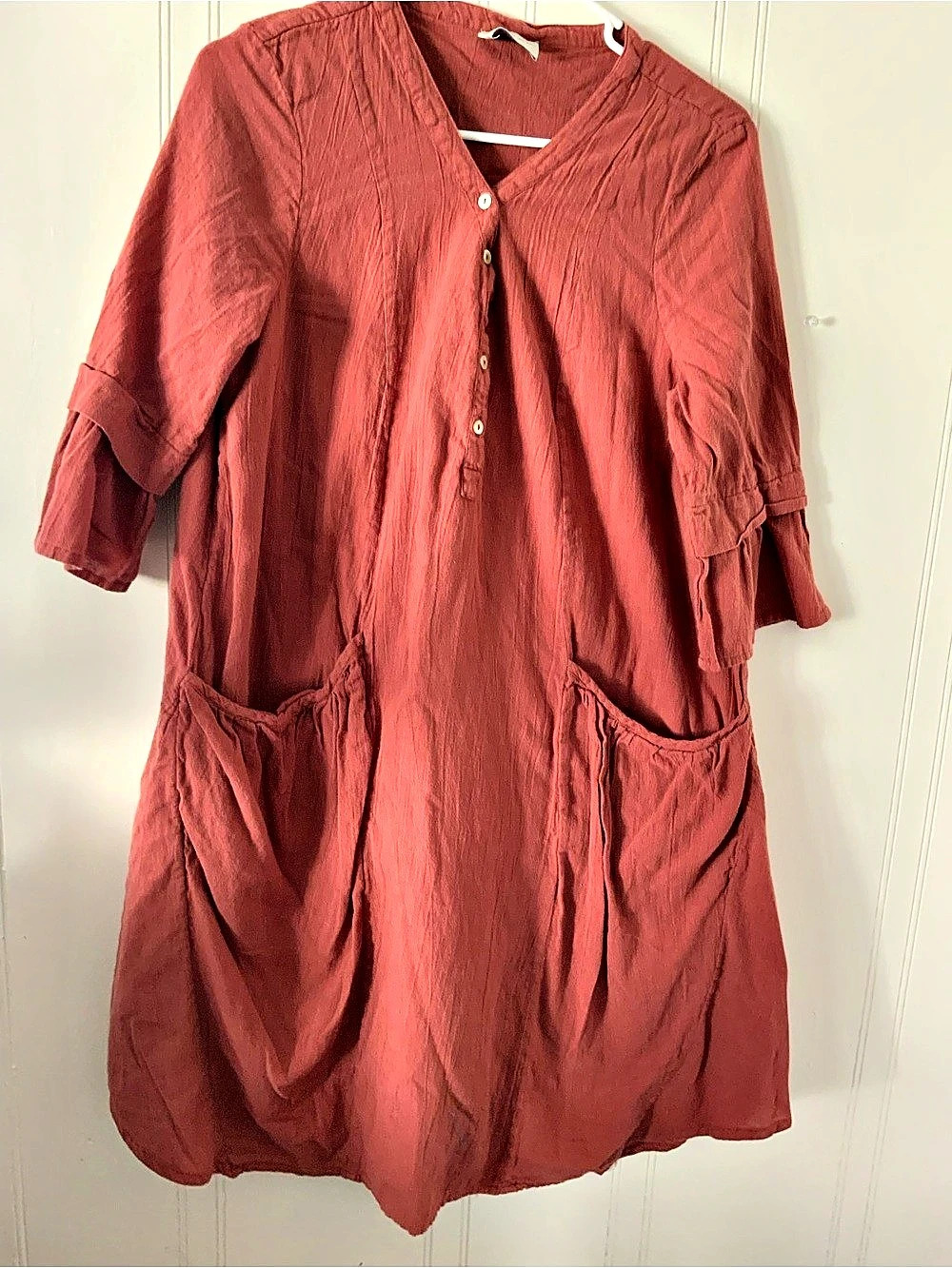 WRAP Mini Dress in Red Size Medium Like New